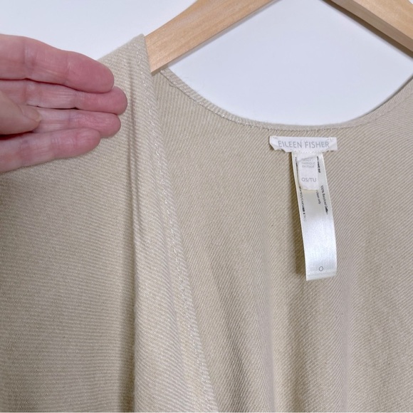 EILEEN FISHER SHOP Brushed Recycled Cotton Poncho Boxy Fit, Long Length - Picture 3 of 11